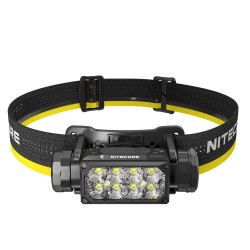 Nitecore HC65 UHE Ultra High Output Headlamp, Additional Warm White and Red output, USB-C Rechargeable (2000 Lumens, 1x18650 4000mah 10A)