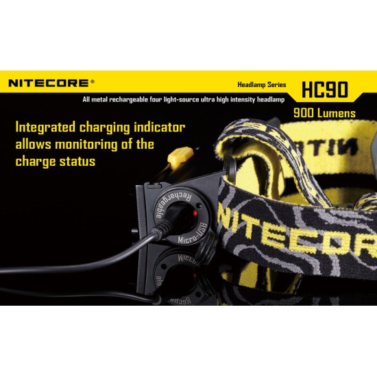 Nitecore HC90 Headlamp - USB Rechargeable Headlamp, 900 Lumens [DISCONTINUED]