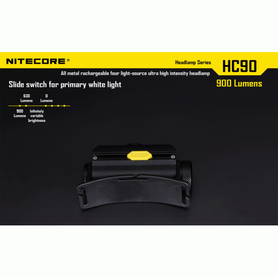 Nitecore HC90 Headlamp - USB Rechargeable Headlamp, 900 Lumens [DISCONTINUED]