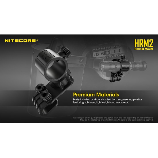 Nitecore HRM2 Adjustable Helmet Mount for Nitecore Flashlights