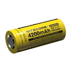Nitecore IMR 26650 4200mah 40A 3.7V Unprotected High Drain Rechargeable Battery Flat Top (NI26650A) 