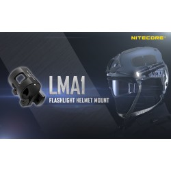 Nitecore LMA1 Ops-Core ARC Rails Flashlight Helmet Mount for Nitecore Flashlights, 360° Rotatable