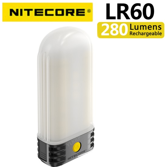 Nitecore LR60 KIT Most Unique Camping Lantern, Powerbank, Charger (280 Lumens, 2x21700 (or)  2x18650)