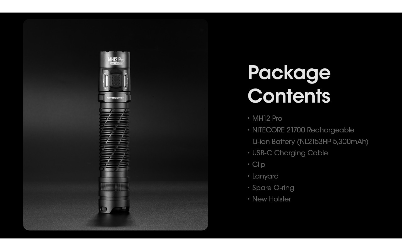 Nitecore MH12 Pro 3300 Lumen Rechargeable Flashlight