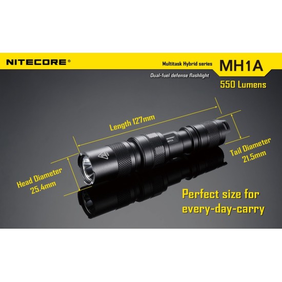 Nitecore MH1A - Powerful Rechargeable AA Flashlight