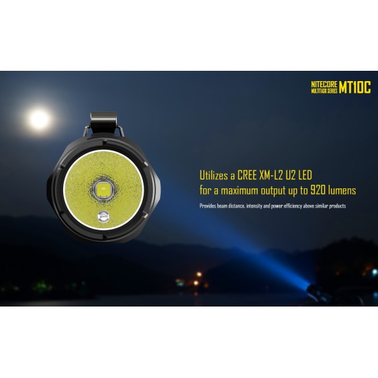 Nitecore MT10C Helmet Mount Set (920 Lumens, 190mts) (Light, LMA1, NL169R-950 mah) Nitecore MT10C Helmet Mount Set (920 Lumens, 190mts) (Light, LMA1, NL169R-950 mah)