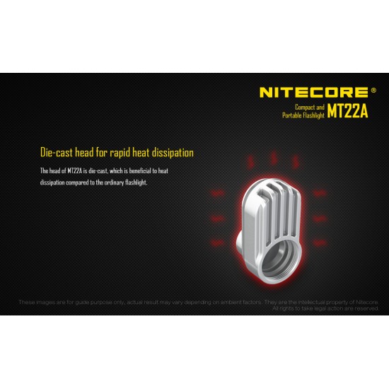 Nitecore MT22A - Every Day Carry Pocket/Backpack Light Weight AA Flashlight (260 Lumens, 2xAA)