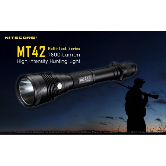 Nitecore MT42 High Output Tactical LED Flashlight (1800 Lumens, 470mts, 2x18650)