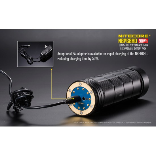 Nitecore NBP68HD Advanced High Capacity Li-ion Battery Pack for TM Series Flashlights (98Wh)