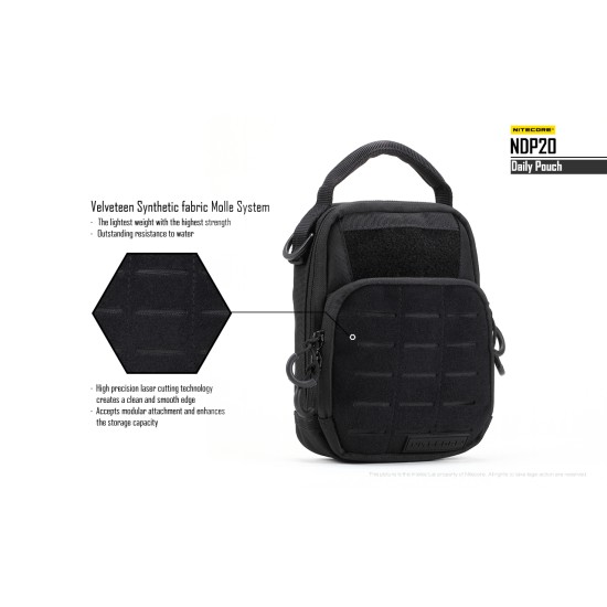 Nitecore NDP20 Daily Tactical Pouch / Shoulder bag (Black and Tan Options)
