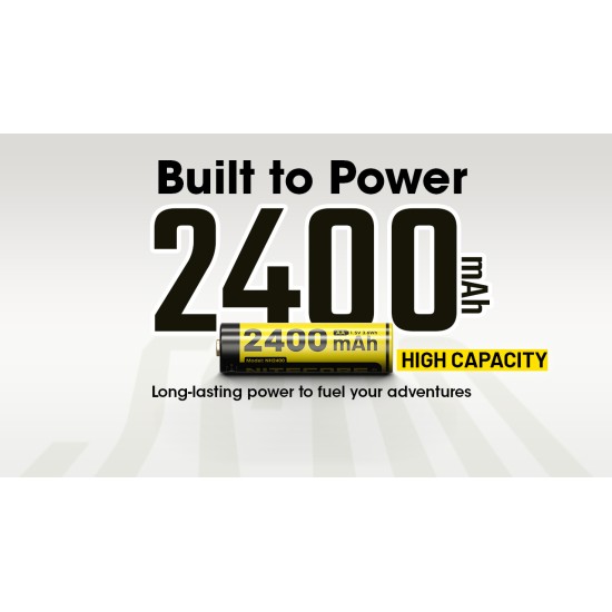 Nitecore NH2400 2400mAh USB-C Rechargeable 1.5V Li-ion AA Battery 4-Pack (NH2400 - 1.5V)