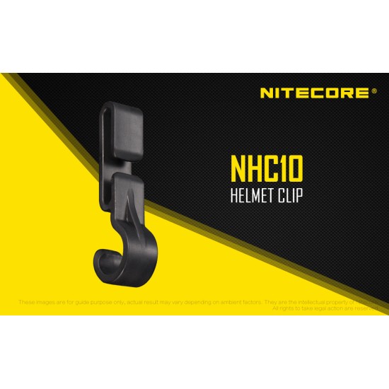 Nitecore NHC10 Helmet Clips - for holding Headlamps, Headbands (4-Pack)