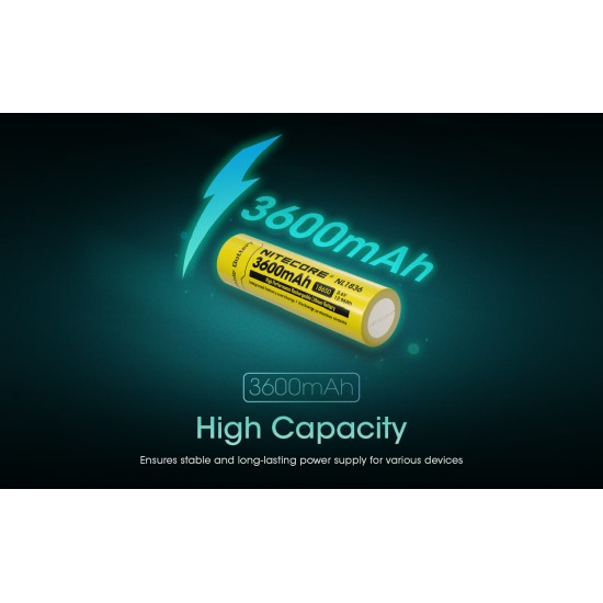 Nitecore 18650 3600mAh Rechargeable Li-ion Battery (NL1836 - 3.6v)