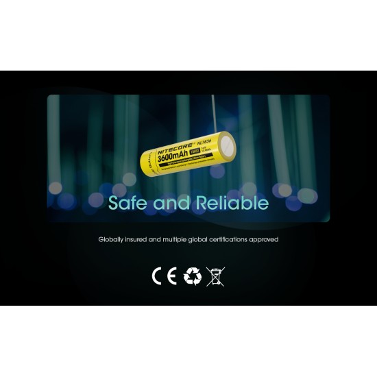 Nitecore 18650 3600mAh Rechargeable Li-ion Battery (NL1836 - 3.6v)