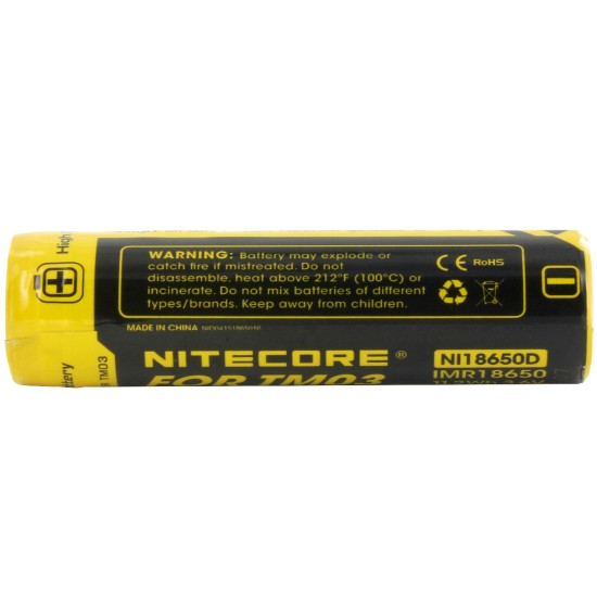 Nitecore TM03 Battery - NL18650D IMR18650 3100mAh 3.6V Protected High-Drain 30A Button Top