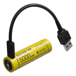 Nitecore 21700 5000mAh USB Rechargeable Li-ion Battery (NL2150R - 3.6v, Protected, Button-Top) (New)