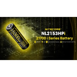 Nitecore NL2153HPi 21700 i-Series 5300mAh 20A 3.6v Rechargeable Li-ion Battery