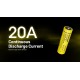 Nitecore NL2160HP 21700 6000mAh 20A High Discharge Rechargeable Li-ion Battery, 3.6v