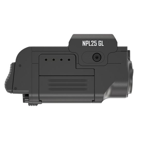 Nitecore NPL25 GL - High Performance Universal Weapon Light with Green Laser, Picatinny Rail Mount, Recoil Proof (900 Lumens, Inbuilt Battery)