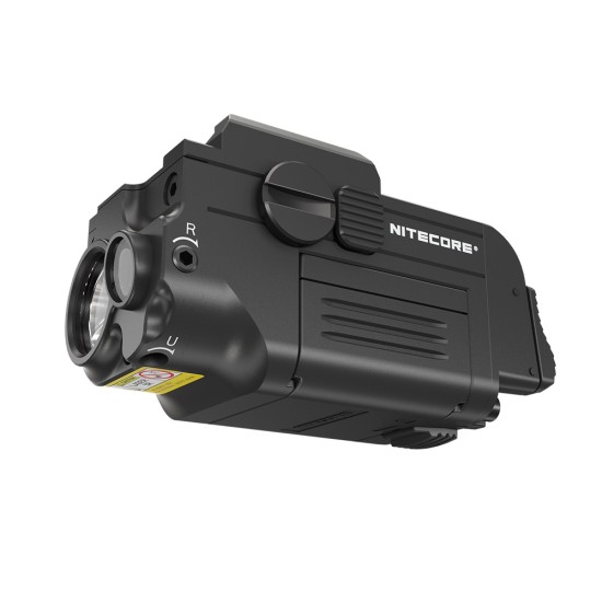 Nitecore NPL25 GL - High Performance Universal Weapon Light with Green Laser, Picatinny Rail Mount, Recoil Proof (900 Lumens, Inbuilt Battery)