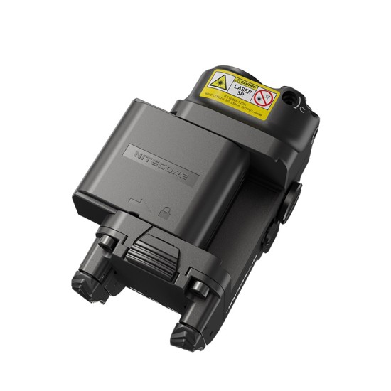 Nitecore NPL25 GL - High Performance Universal Weapon Light with Green Laser, Picatinny Rail Mount, Recoil Proof (900 Lumens, Inbuilt Battery)