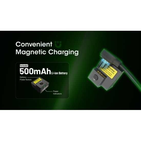 Nitecore NPL25 GL - High Performance Universal Weapon Light with Green Laser, Picatinny Rail Mount, Recoil Proof (900 Lumens, Inbuilt Battery)