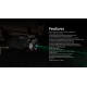 Nitecore NPL25 GL - High Performance Universal Weapon Light with Green Laser, Picatinny Rail Mount, Recoil Proof (900 Lumens, Inbuilt Battery)