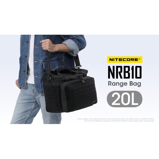 Nitecore NRB10 20lts Tactical Range Bag with Modular Extendable MOLLE System 