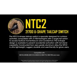 Nitecore NTC2 21700 U-Shape Tactical Tail Cap Switch for Nitecore Flashlights