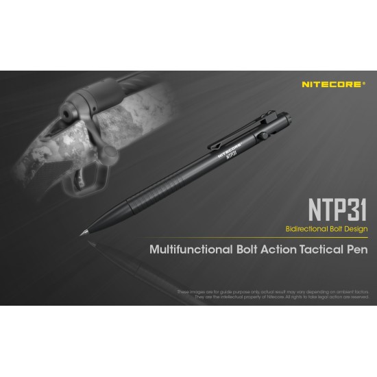 Nitecore NTP31 Tactical Pen, Multi-Functional Bolt Action, Glass Breaker
