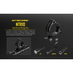 Nitecore NTR10 Tactical Ring Pro - Finger Ring Grip for Ci7, NEW P12, i4000R, P22R, P10 V2, P20 V2, MH12 V2
