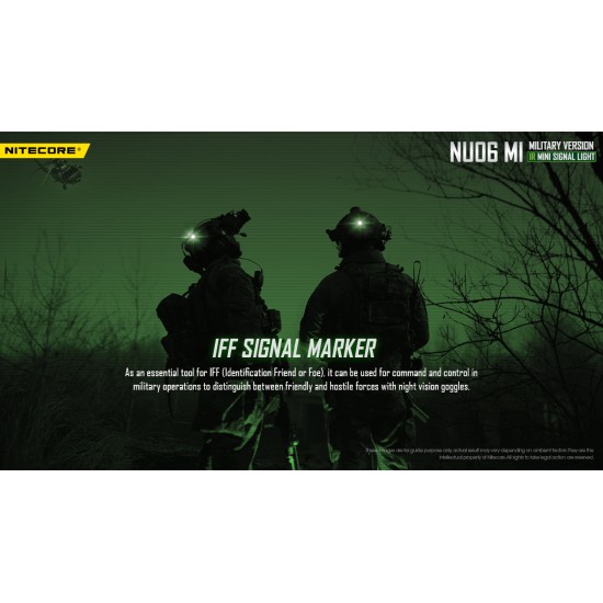 Nitecore NU06 MI - Rechargeable IR Beacon Light designed for Military Operations - IR and Green Outputs for Helmets and Backpacks