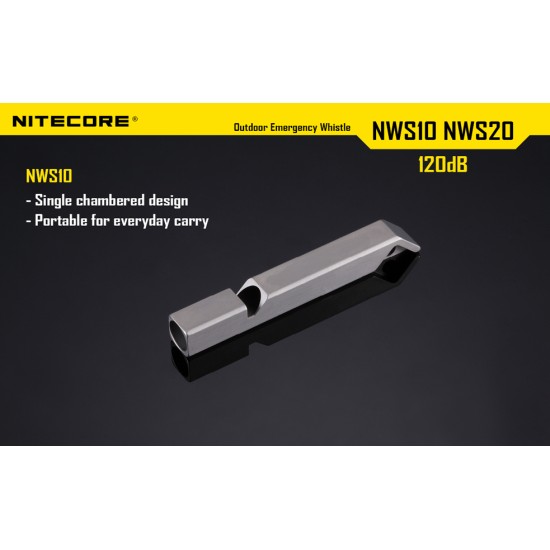 Nitecore NWS10 Outdoor Emergency Titanium Whistle