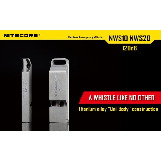 Nitecore NWS20 Outdoor Emergency Titanium Whistle