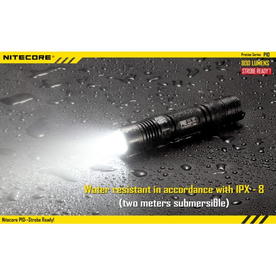 Nitecore P10 - Police LED Flashlight with Instant Strobe (800 Lumens)
