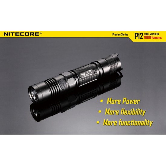 Nitecore P12 - 2015 Version, 1000 Lumens Tactical Flashlight  [DISCONTINUED]