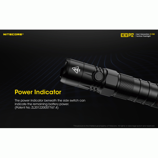 Nitecore NEW P12 - USB Rechargeable New Generation Tactical Flashlight (1200 Lumens, 1x21700 or 18650) 