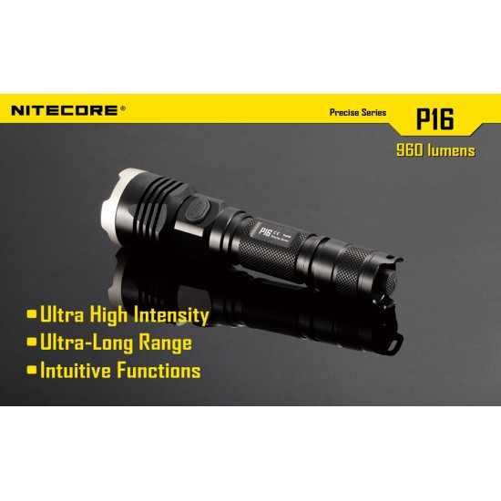 Nitecore P16 - Tactical Flashlight - 960 Lumens, 1x18650 [DISCONTINUED/UPGRADED]