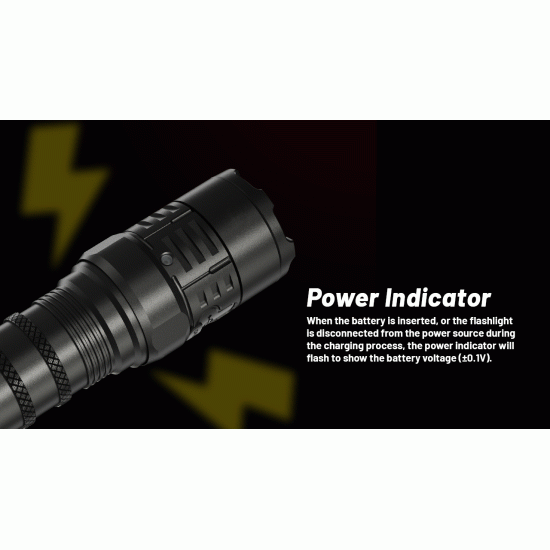 Nitecore P23i - High Output Strobe Ready Rechargeable Tactical Flashlight (3000 Lumens, 470mts, 1x21700)
