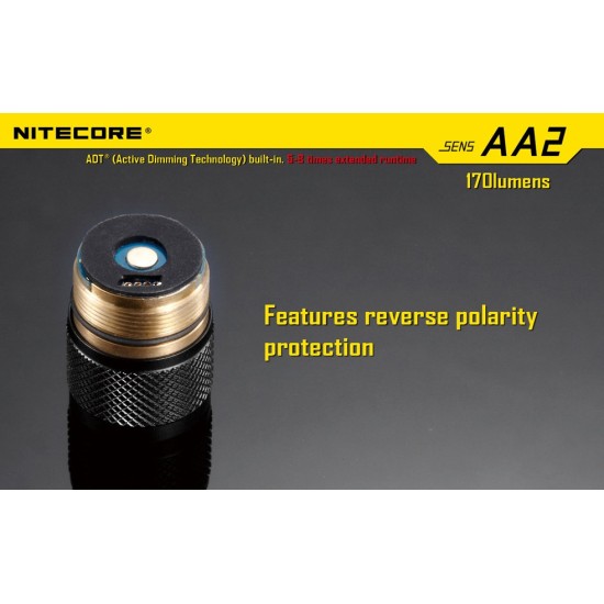 Nitecore SENS AA2 Flashlight - Active Dimming AA Flashlight - 170 Lumens