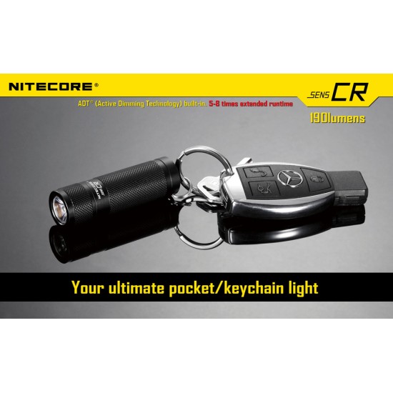 Nitecore SENS CR Flashlight - CR123A Keychain Flashlight - 190 Lumens