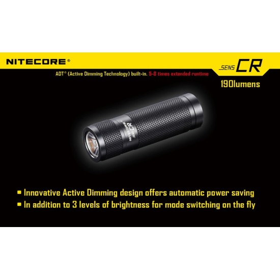 Nitecore SENS CR Flashlight - CR123A Keychain Flashlight - 190 Lumens