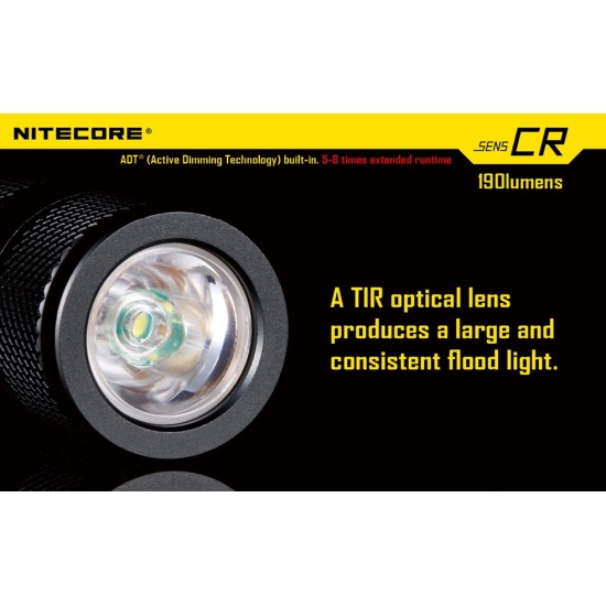 Nitecore SENS CR Flashlight - CR123A Keychain Flashlight - 190 Lumens