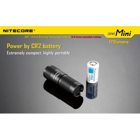 Nitecore SENS Mini Flashlight - CR2 Keychain Flashlight - 170 Lumens