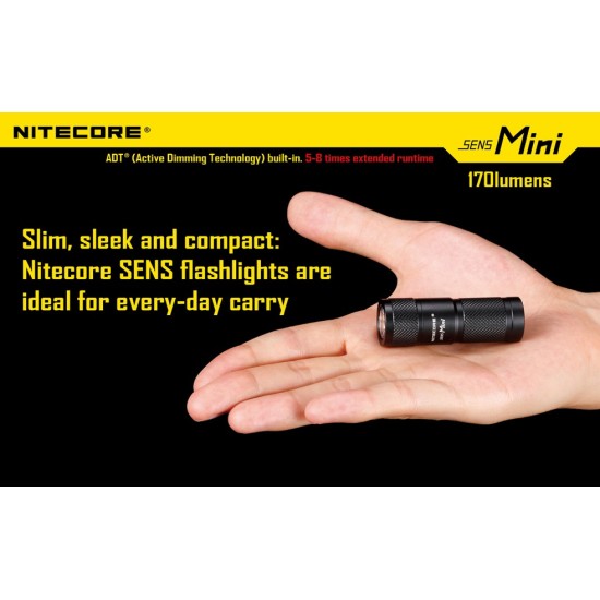 Nitecore SENS Mini Flashlight - CR2 Keychain Flashlight - 170 Lumens