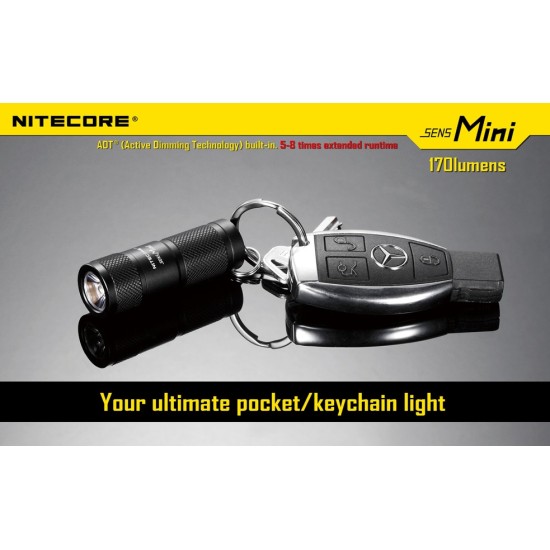 Nitecore SENS Mini Flashlight - CR2 Keychain Flashlight - 170 Lumens