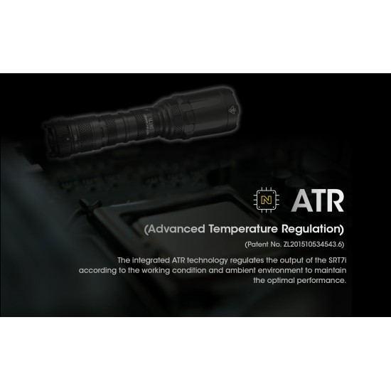 Nitecore SRT7i - 4th Generation Smart Ring Tactical Flashlight, USB-C Rechargeable (3000 Lumens, 580mts, 1x21700)