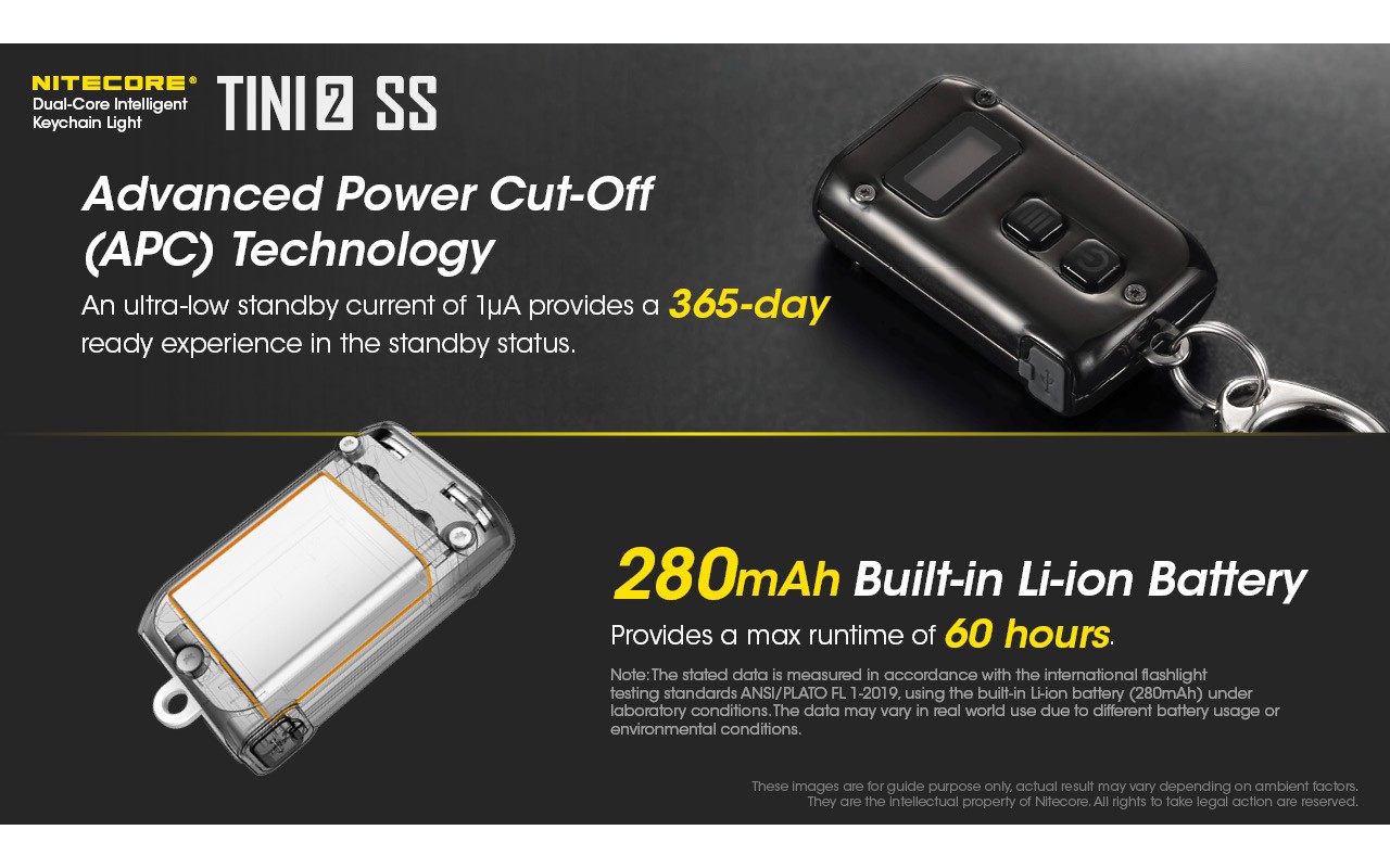 Nitecore TINI2 SS Edition - 500 Lumens USB-C Rechargeable Stainless ...