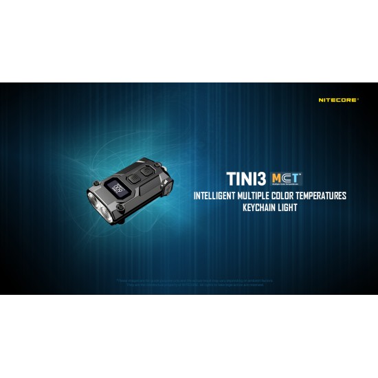 Nitecore TINI3 600 Lumens, USB-C Rechargeable Keychain Flashlight with OLED Display