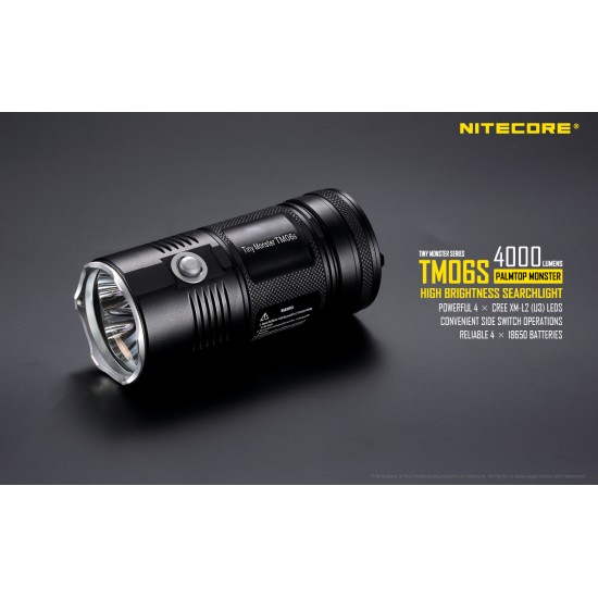 Nitecore TM06S - 4000 Lumens Smallest High Power LED Flashlight (4x18650)